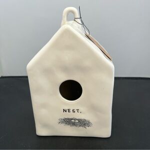 RARE Rae Dunn M Magenta Studios Exclusive Nest Art Pottery Birdhouse